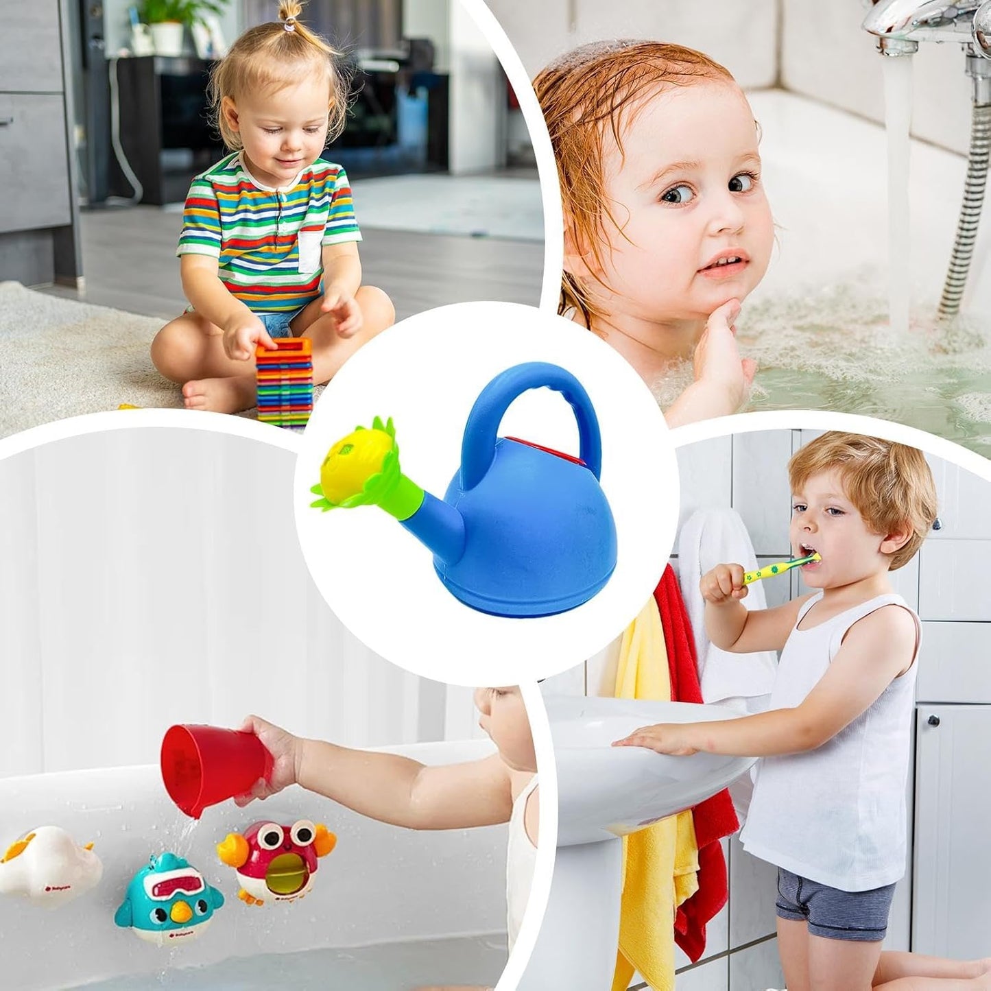 Regadera Infantil con Boca para Flores - Regadera de Plástico de Colores para los Pequeños Jardineros
