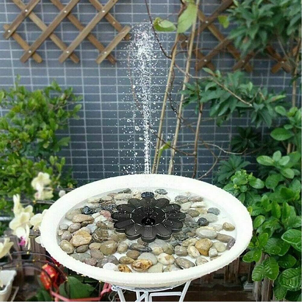 Fuente Solar para el Jardín - Fuente de Agua con Diseño de Flores para Estanques y Piscinas Fuente Solar para el Jardín