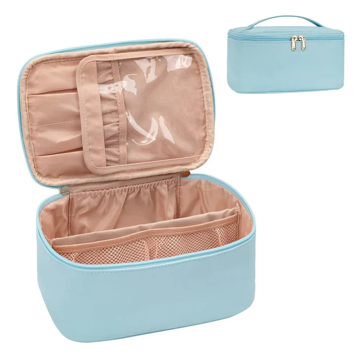 Práctico Organizador de Maquillaje para Viajar | con Compartimentos y Separadores