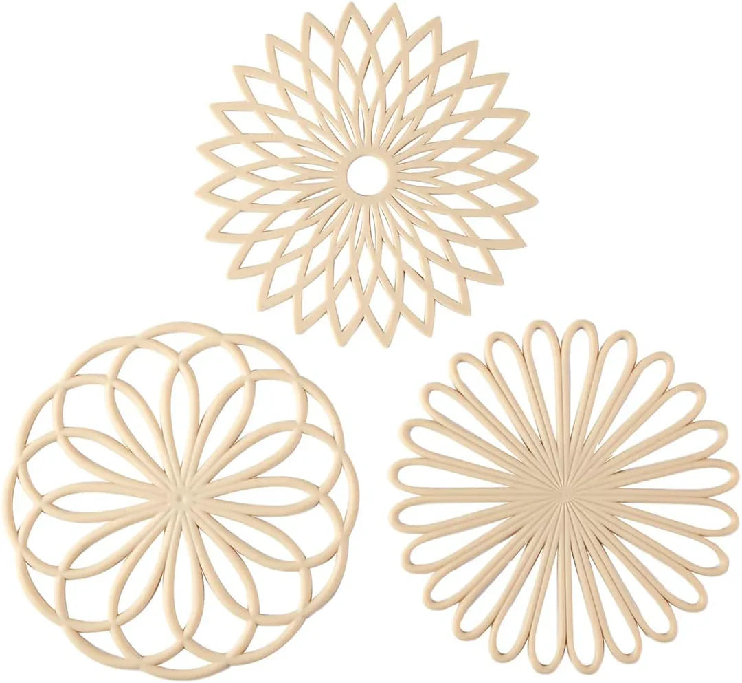 Set de Posavasos de Silicona de 3 Piezas con Alfombrillas Protectoras Resistentes Al Calor Posavasos de Silicona de 3 Piezas