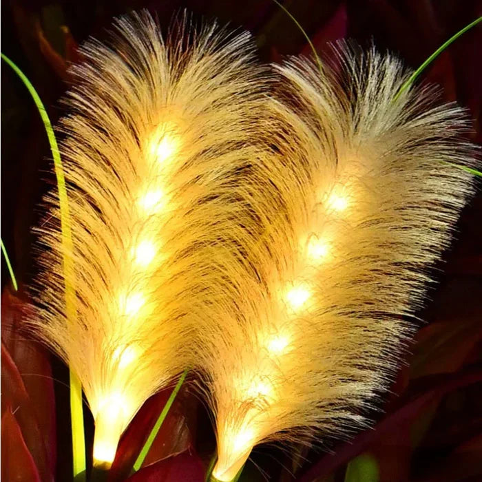 Iluminación Decorativa De Ratán Para Jardín - Lámpara Solar Con Diseño De Césped Para Uso En Exteriores