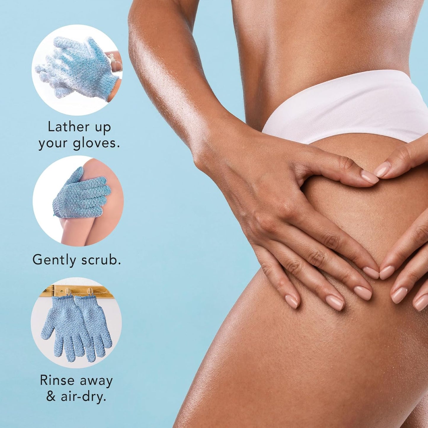 Guantes de Baño Exfoliantes - Set de 2
