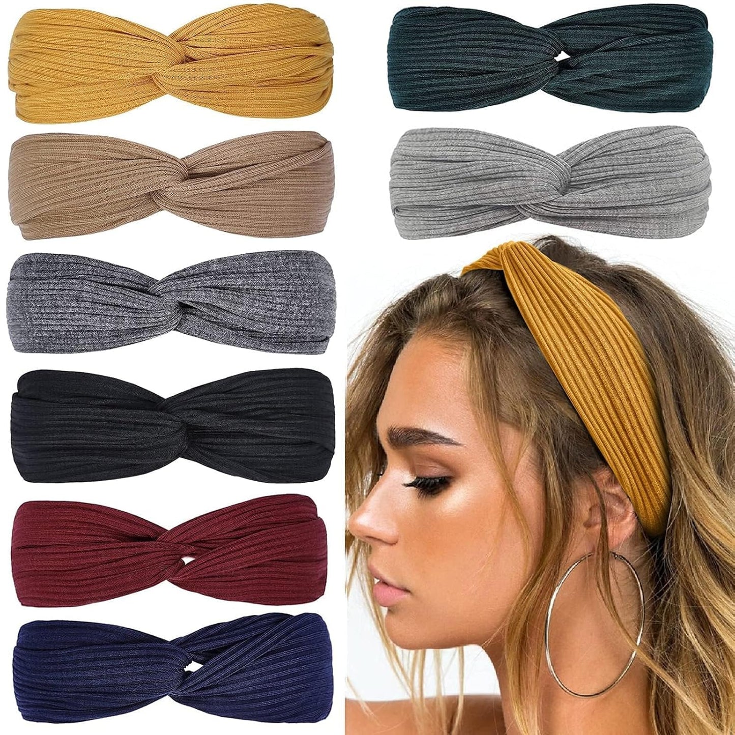 Diademas de Torsión Acanaladas - Diseño Boho
