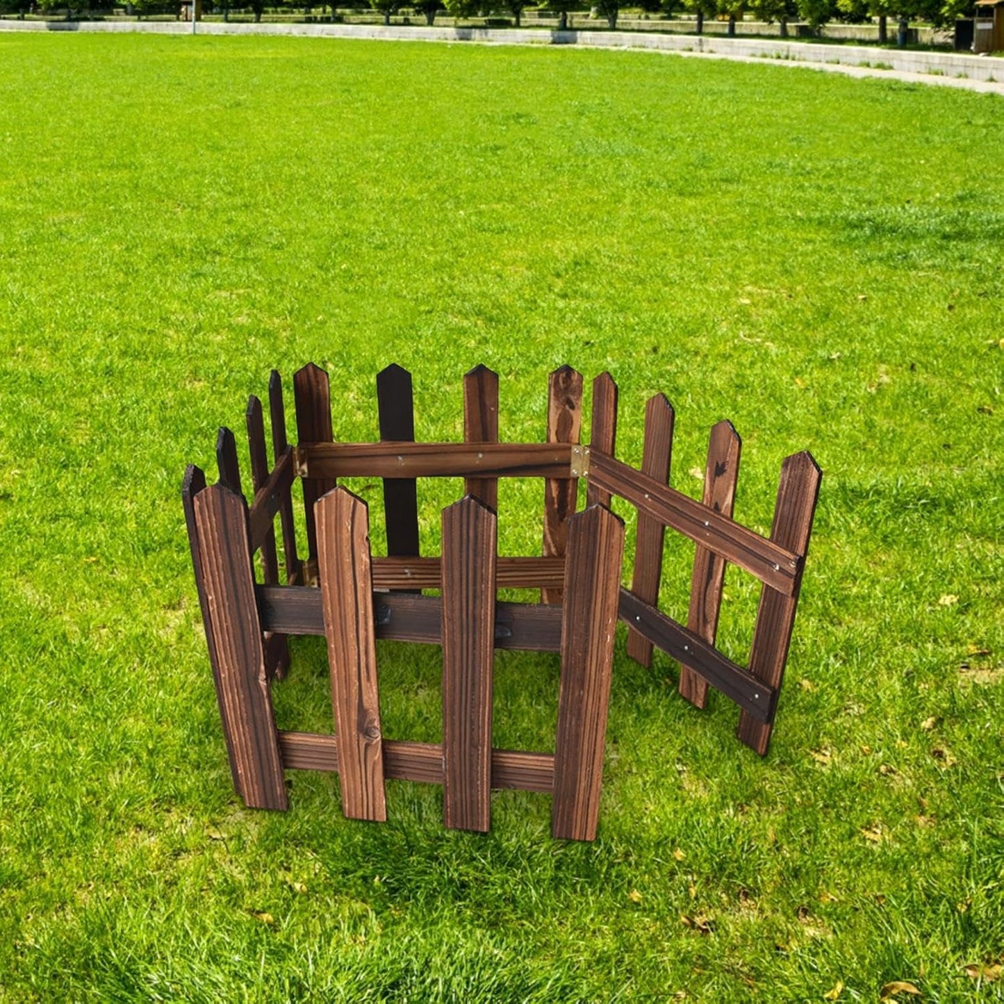 Valla Decorativa de Jardín de Madera para Parterres y Zonas Al Aire Libre