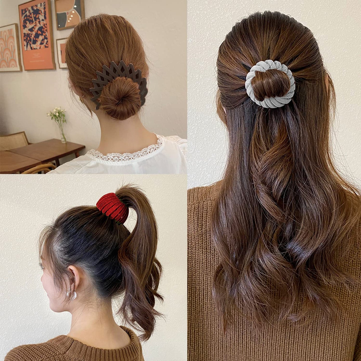 Estilosas Pinzas para el Pelo en Forma de Nido de Pájaro - Set de 3 Preciosas Pinzas para el Pelo en Forma de Nido de Pájaro
