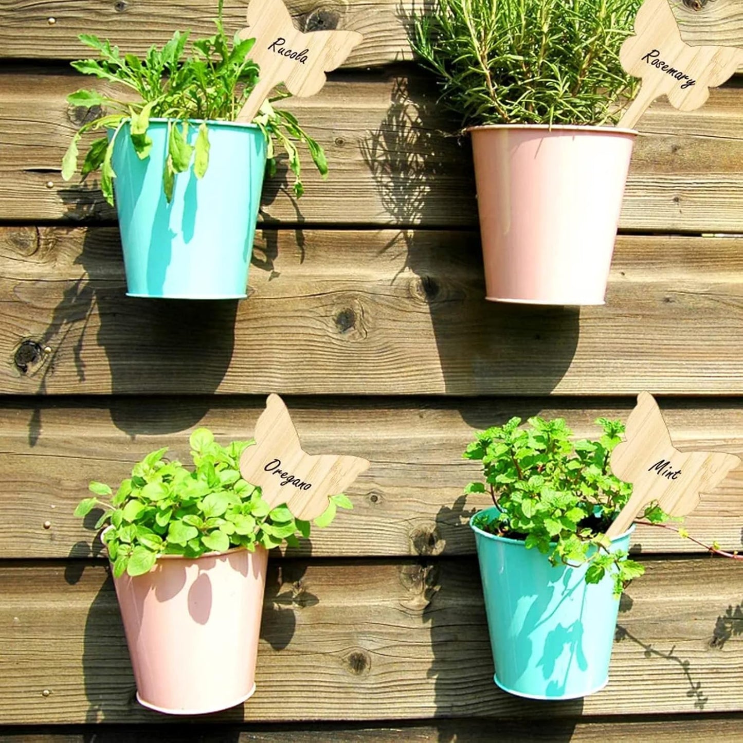 Etiquetas De Madera Para Plantas Para El Jardín Y El Balcón - Etiquetas Regrabables Para Hierbas Y Plantas