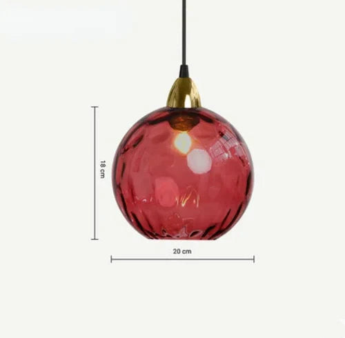 Lámpara Colgante Esférica de Cristal