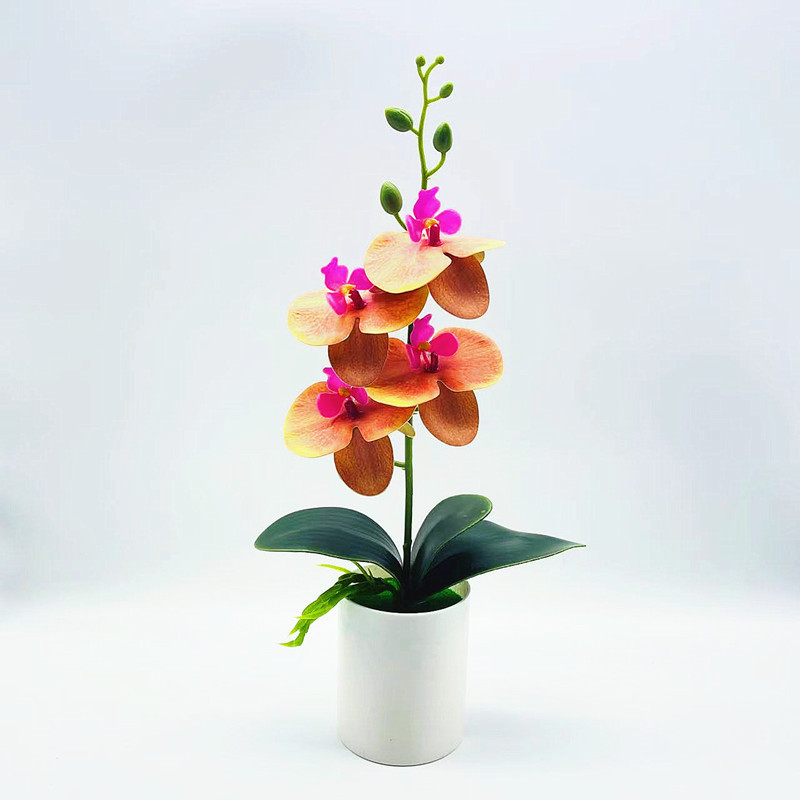 Flor de Orquídea Artificial - Planta Artificial Decorativa para Decoración de Salón y Mesa