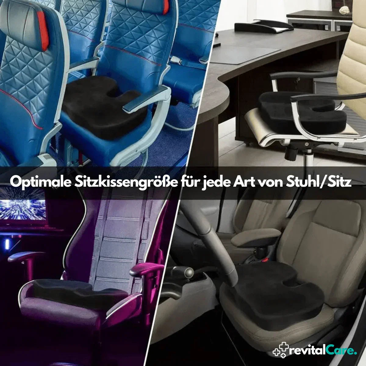 Cojín de Asiento de Confort Ergonómico 4d con Soporte Ortopédico