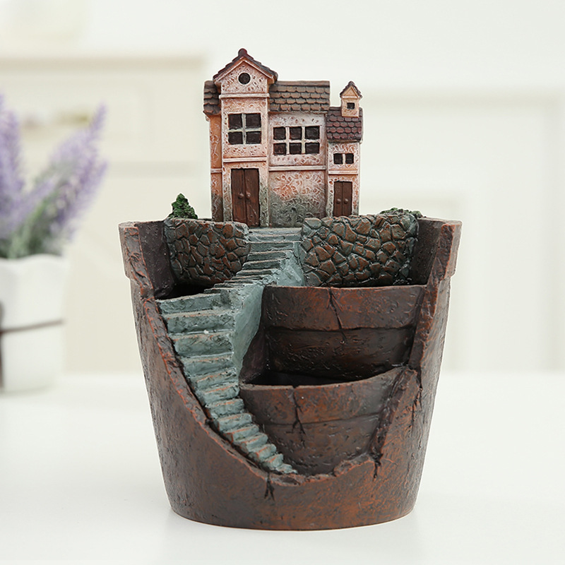 Maceta Decorativa de Plantas Suculentas para Mini Jardín - Maceta Bonsái para Micro Paisaje y Jardín