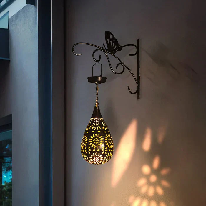 Lámpara De Jardín Con Diseño Floral , Alimentada Por Energía Solar Y Resistente A La Intemperie , Para Una Iluminación Exterior Con Estilo