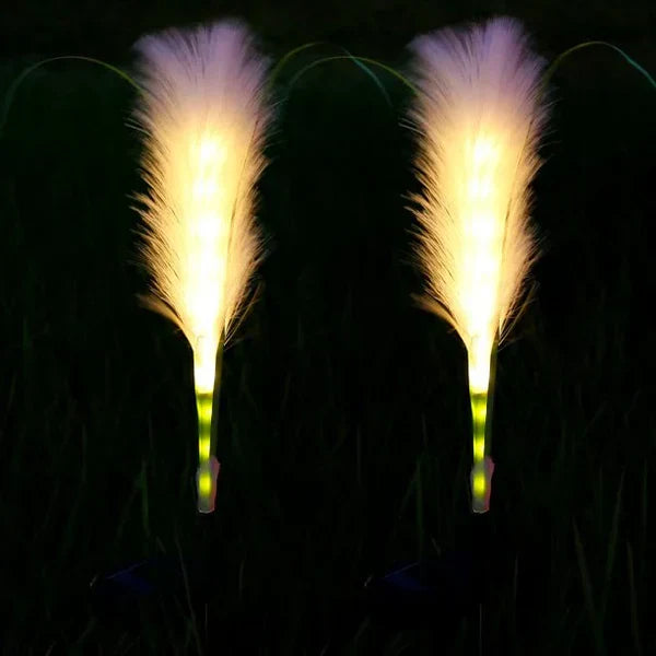Iluminación Decorativa De Ratán Para Jardín - Lámpara Solar Con Diseño De Césped Para Uso En Exteriores