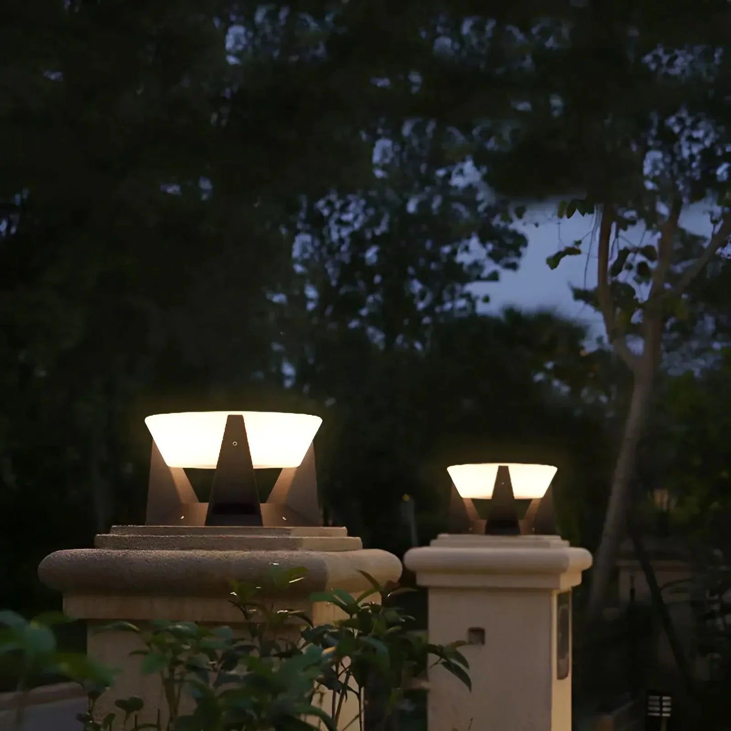 Moderna Luz Led De Pedestal Para Uso En Exteriores