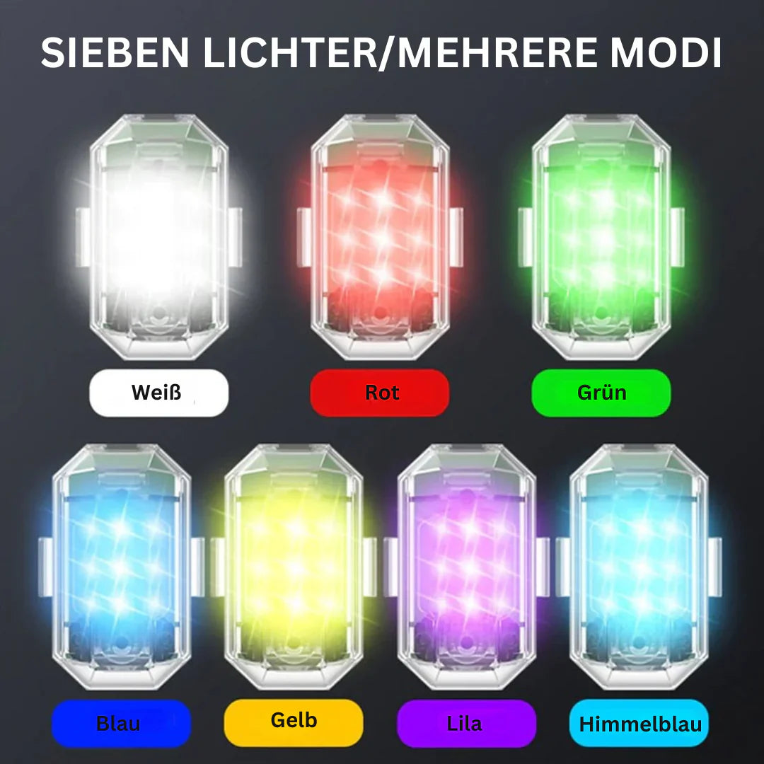 Luz Trasera Led Inalámbrica Para Moto - Mando A Distancia Recargable Para Luz De Freno Y Advertencia