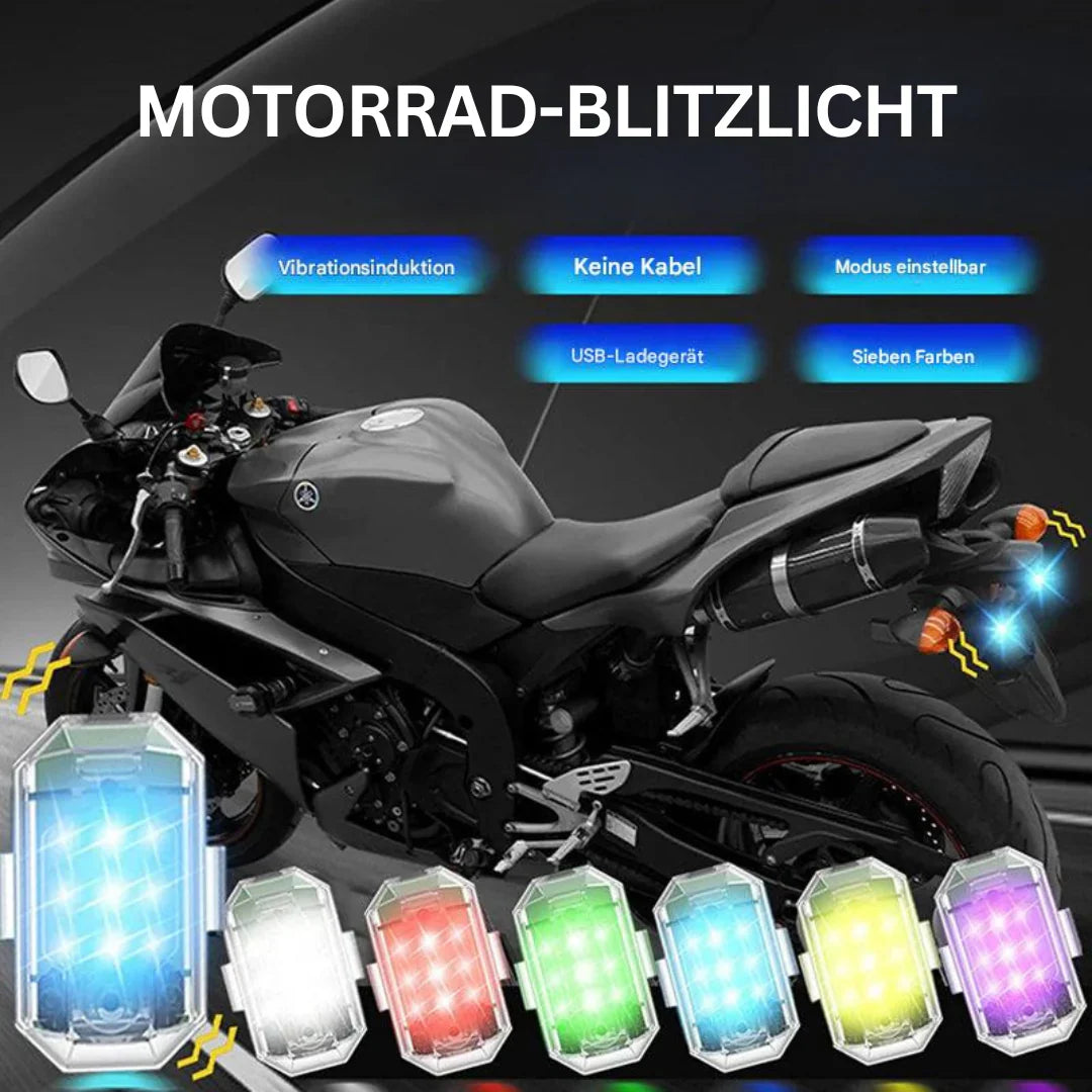 Luz Trasera Led Inalámbrica Para Moto - Mando A Distancia Recargable Para Luz De Freno Y Advertencia