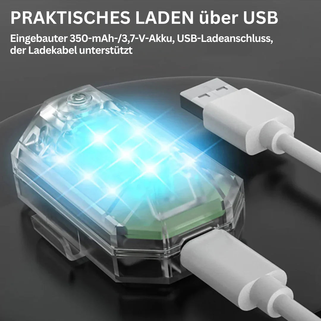 Luz Trasera Led Inalámbrica Para Moto - Mando A Distancia Recargable Para Luz De Freno Y Advertencia