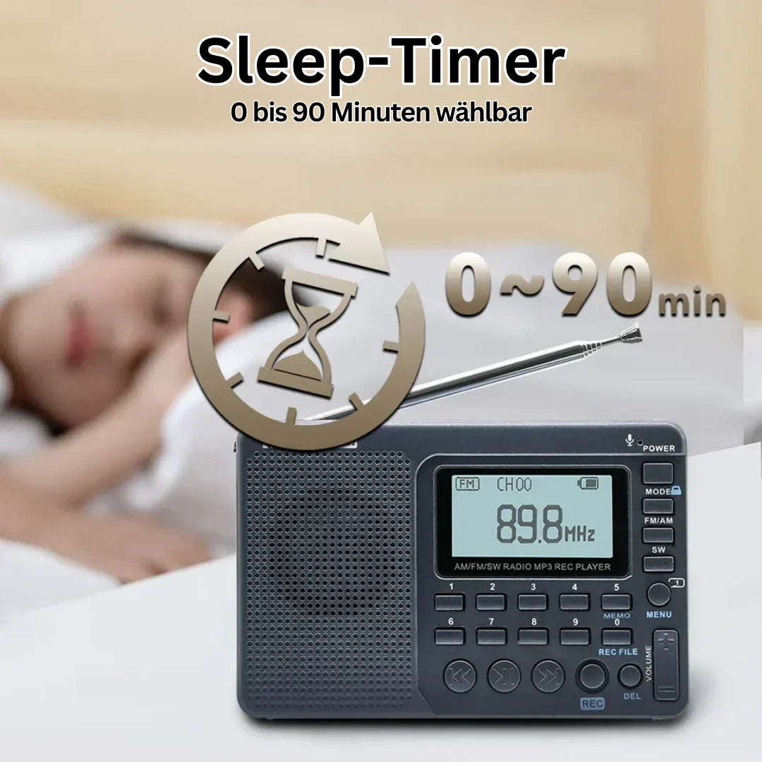Radio Am / Fm / Sw Portátil Y Compacta Con Reproductor Mp3 Y Batería Recargable De Larga Duración