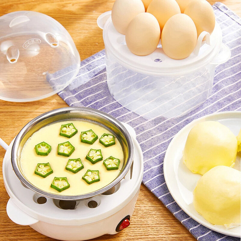 Cocedor De Huevos Eléctrico Y Vaporera - Aparato Multifuncional Compacto Para Huevos Perfectos Y Alimentos Al Vapor Cocción De Huevos Al Vapor