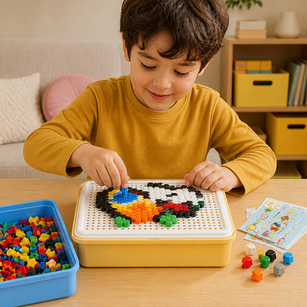 Tablero de Mosaico Montessori con Pinchos para Aprender