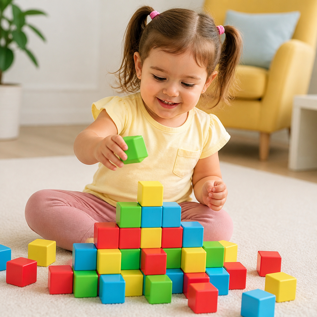 Cubos Magnéticos de Construcción Seguros para Niños Pequeños de 4,2 cm – Bloques STEM para el Aprendizaje