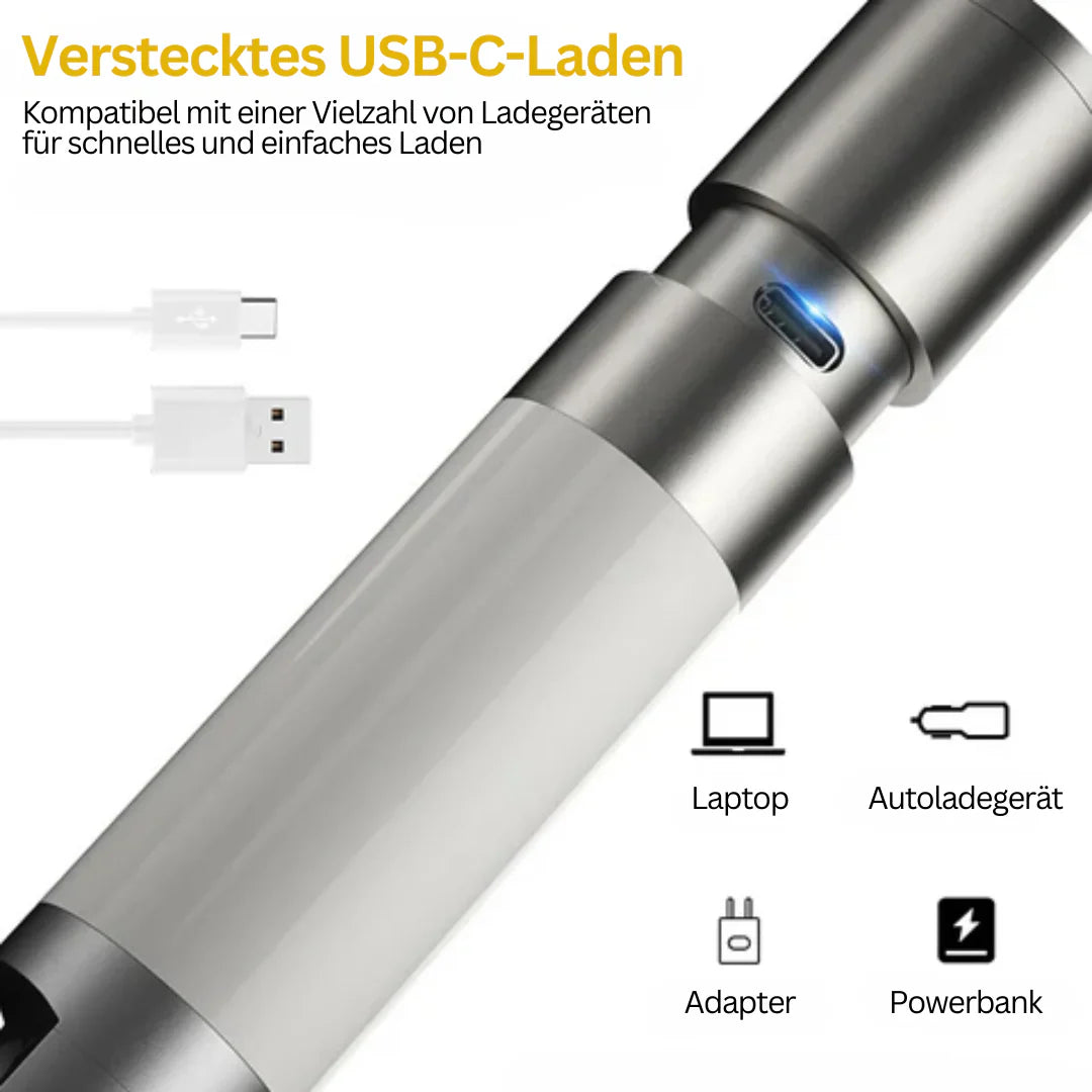 Linterna Led con Filtros Multicolor - Linterna Recargable Usb-c con Función de Luz de Camping y Emergencia Linterna Led con Filtros Multicolor - Linterna Recargable Usb-c con Función de Luz de Camping y Emergencia
