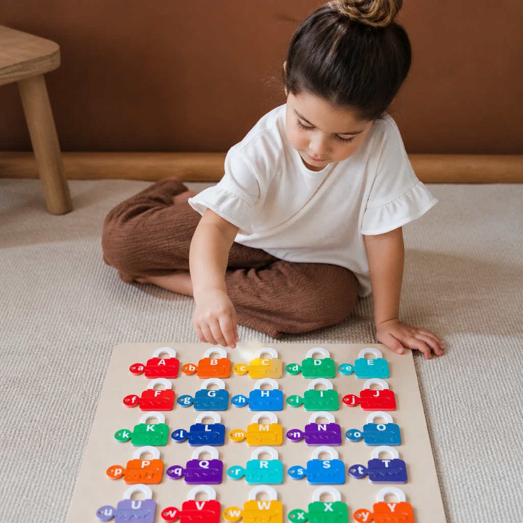 Juego Educativo De Candados Y Llaves Para Aprender Letras Y Matemáticas