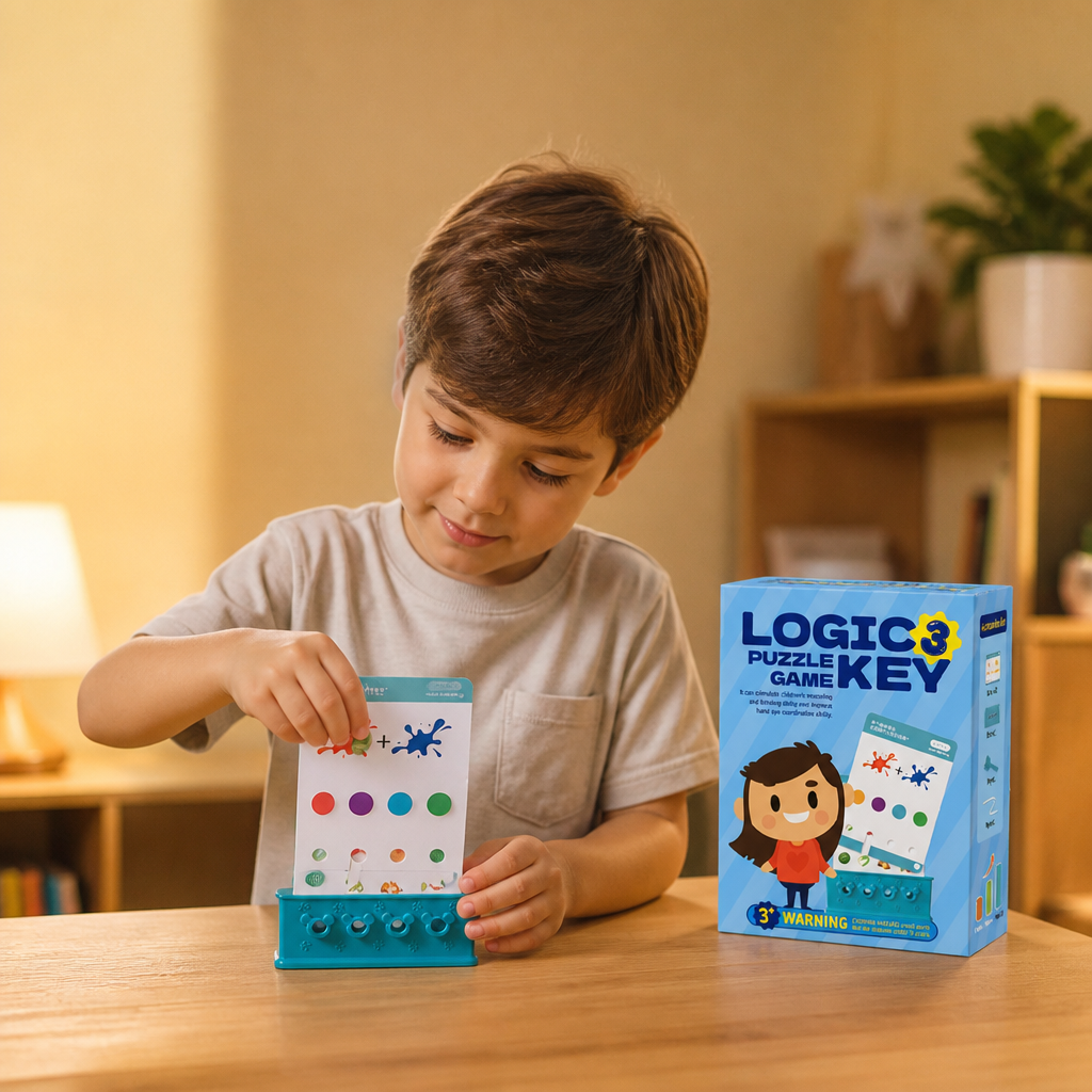 Juego de rompecabezas de llaves de lógica para niños