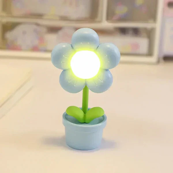 Linda Lámpara De Noche De Flores Para Niños - Lámpara De Mesa Led En Diseño De Flores Para La Habitación De Los Niños