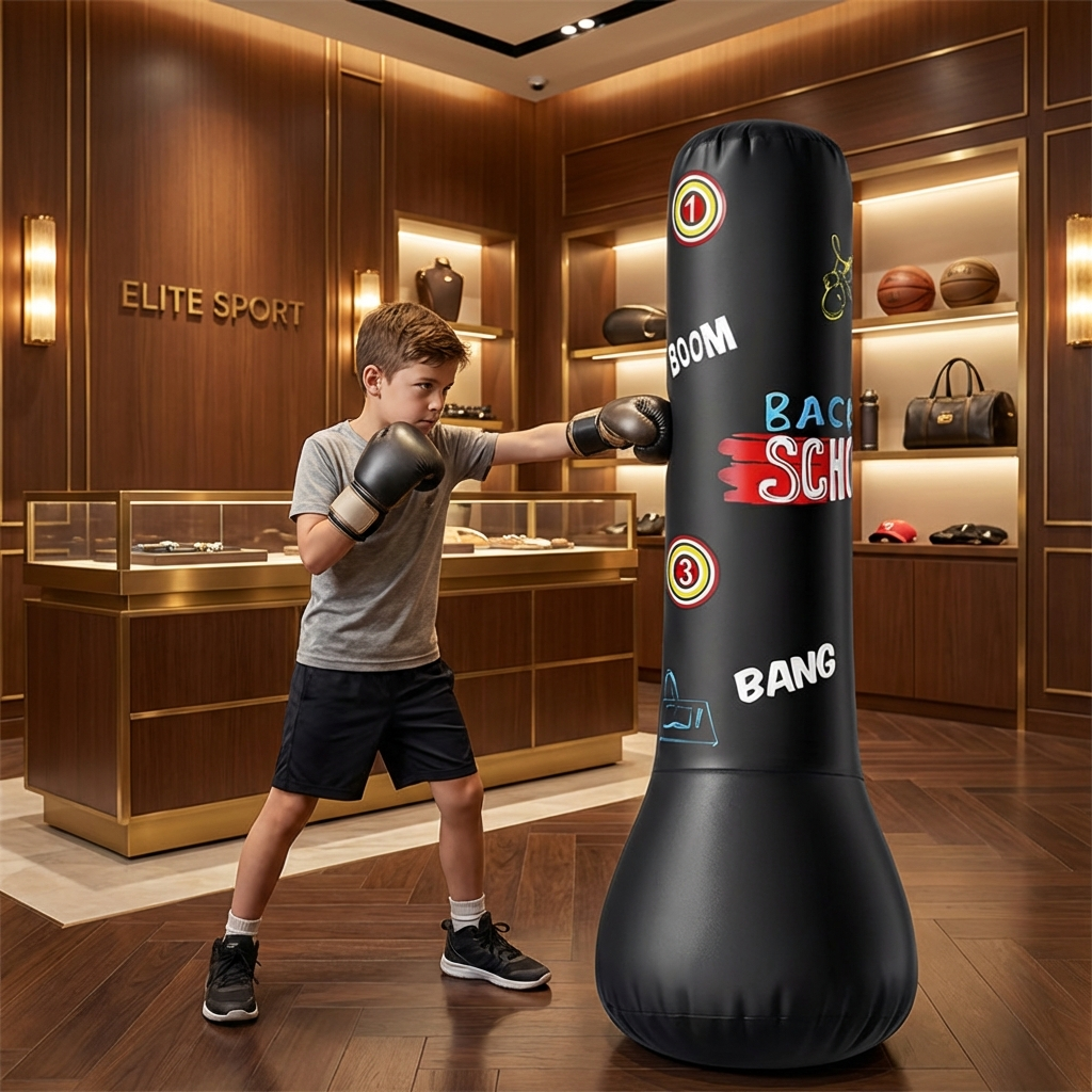 Saco de boxeo inflable para niños con relleno de agua