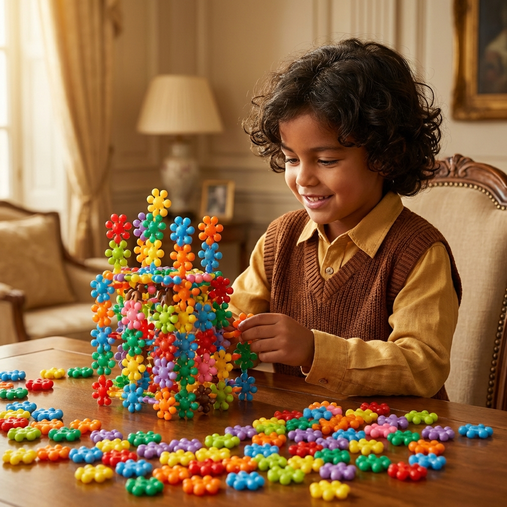 Bloques de construcción de copos de nieve para niños ⎜ Juguete creativo de rompecabezas 3D para diversión educativa y motricidad fina