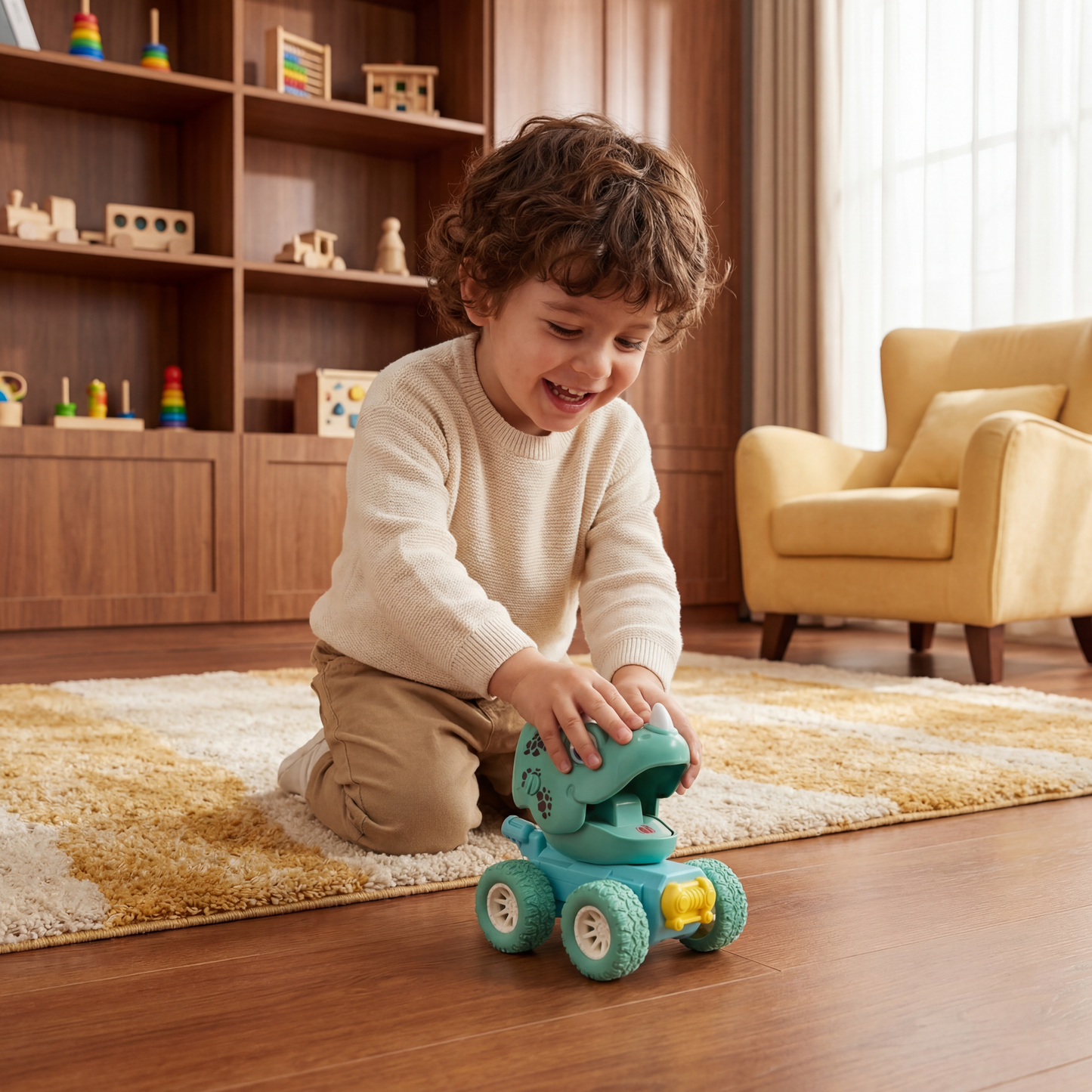 Camiones Monstruo Dino Push & Drive