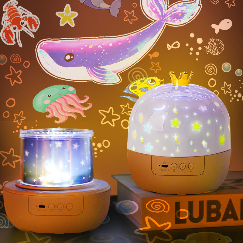 Proyector de cielo estrellado, lámpara nocturna ⎜ Lámpara LED giratoria