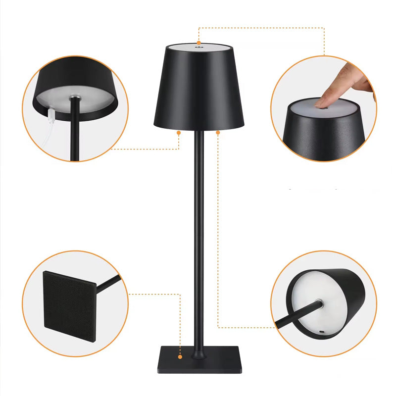 Lámpara Led de Mesa con Batería Recargable Elegante Lámpara Led de Sobremesa con Batería Recargable