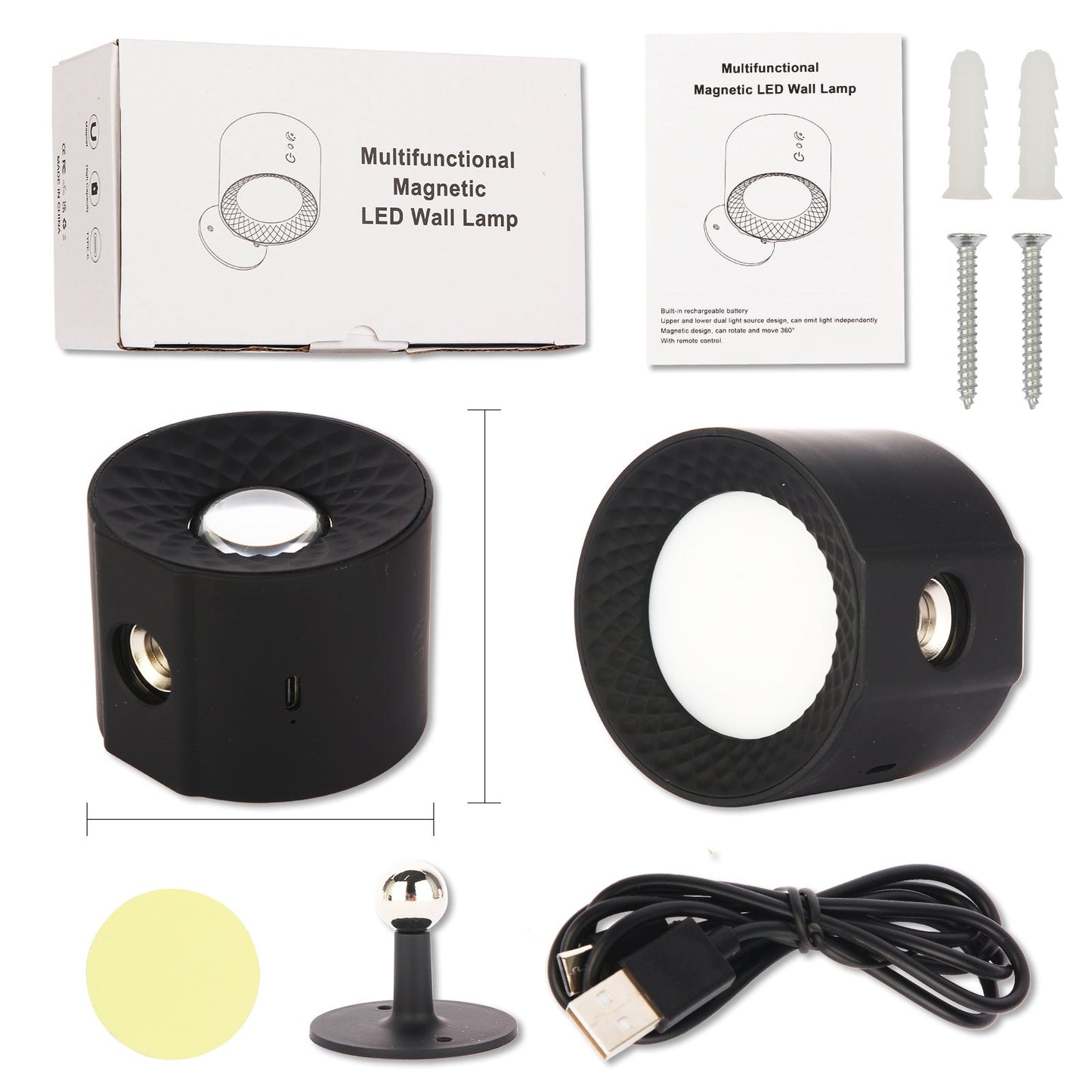 Aplique Led 360 ° Aplique de Pared Led 360 ° Aplique de Pared Led 360 °