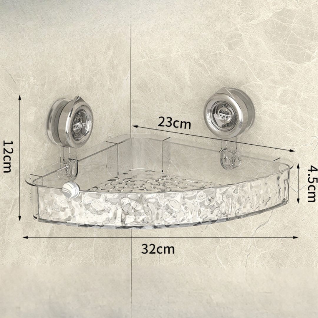 Estante Esquinero con Ventosa para Cuarto de Baño