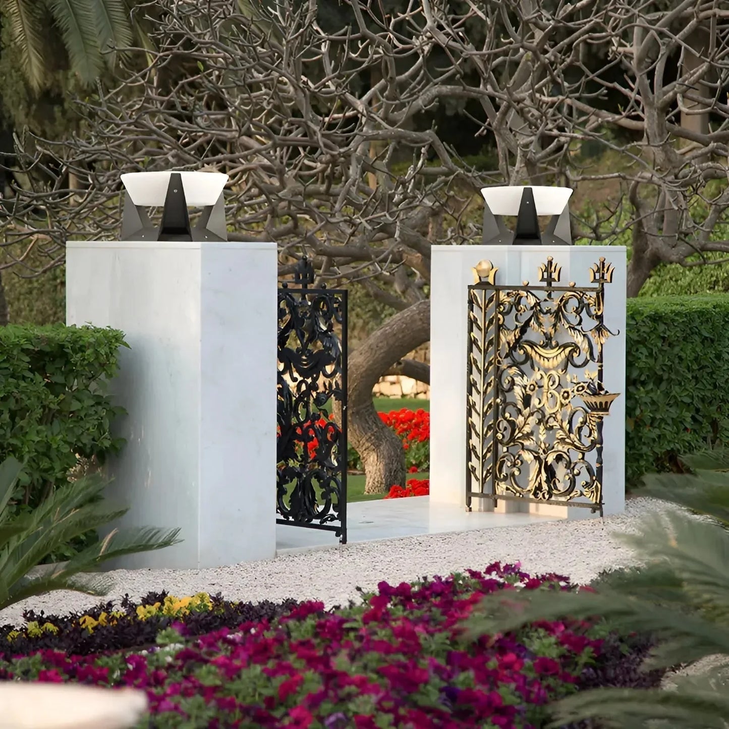 Moderna Luz Led De Pedestal Para Uso En Exteriores