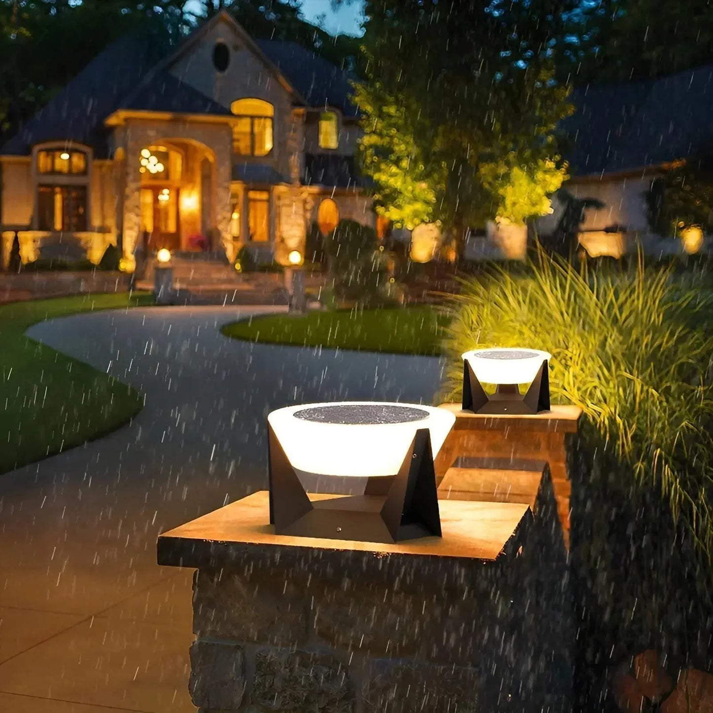Moderna Luz Led De Pedestal Para Uso En Exteriores