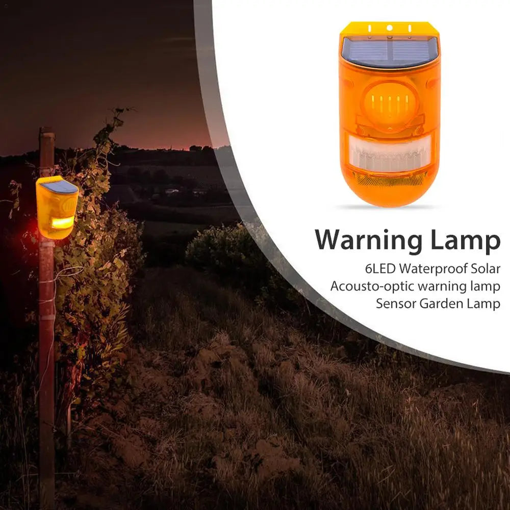 Ahuyentador de Animales Alimentado por Energía Solar con Alarma - Protección Eficaz Contra los Animales