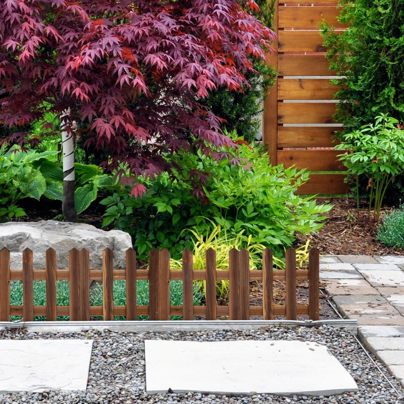 Valla Decorativa de Jardín de Madera para Parterres y Zonas Al Aire Libre