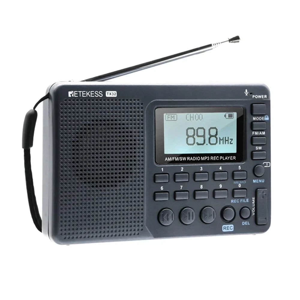 Radio Am / Fm / Sw Portátil Y Compacta Con Reproductor Mp3 Y Batería Recargable De Larga Duración