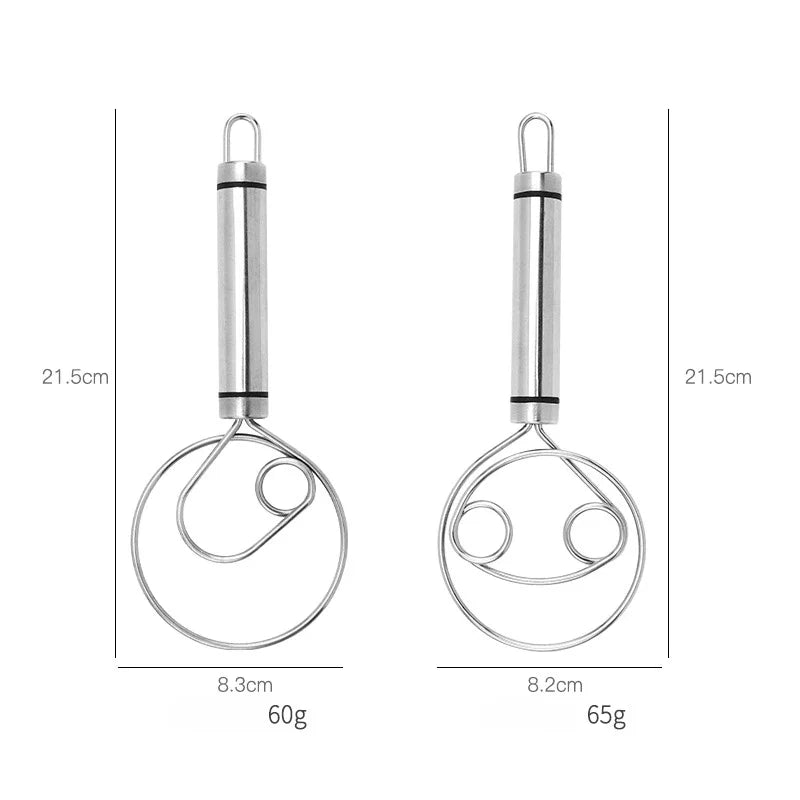 Batidor De Masa Danés De Acero Inoxidable Resistente - Diseño Duradero Y Ergonómico Para Hornear Y Cocinar De Forma Versátil
