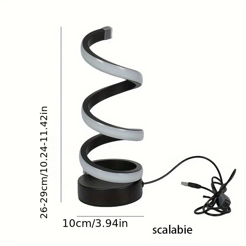 Moderna Lámpara De Sobremesa Led En Espiral Lámpara De Sobremesa Led En Espiral