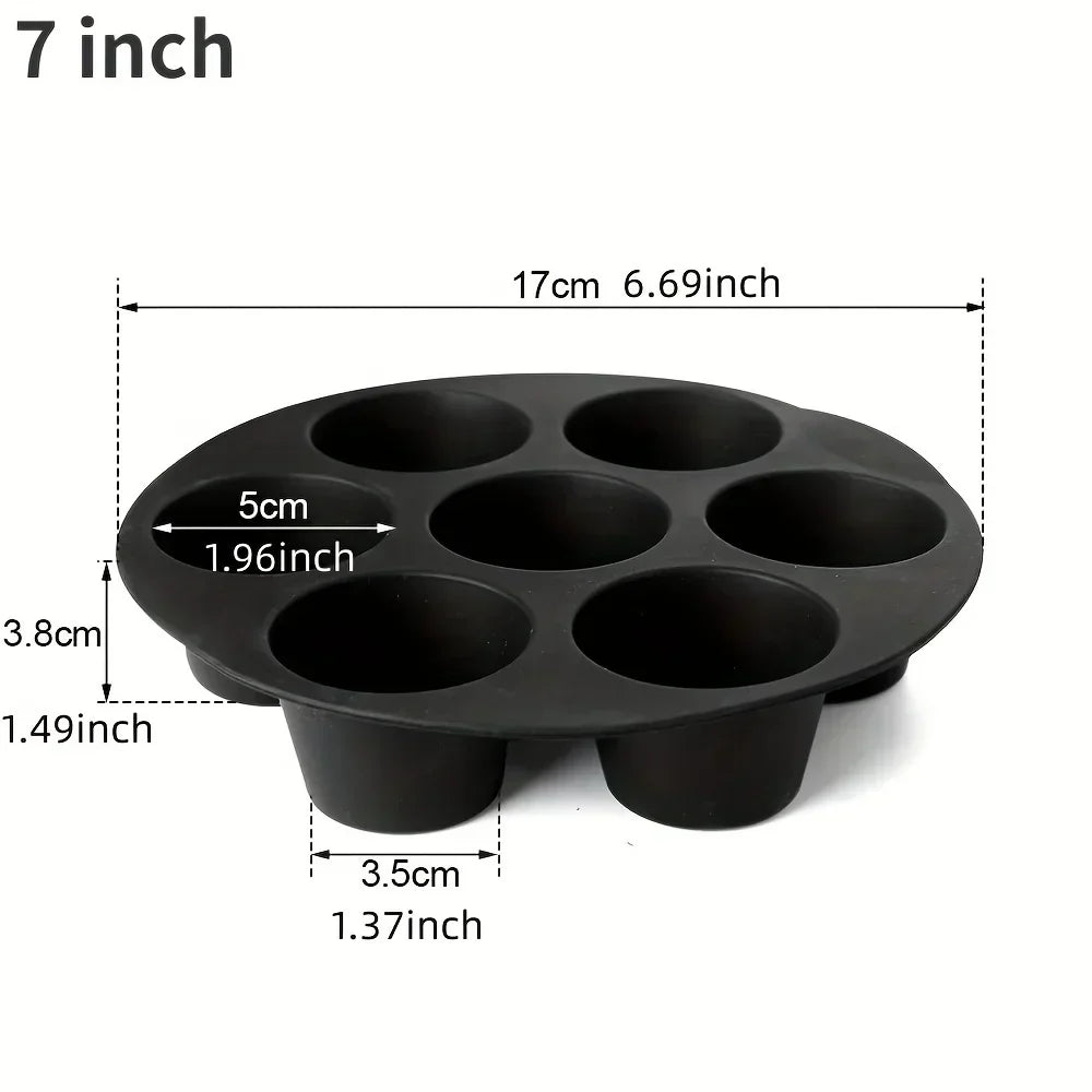 Moldes De Silicona Para Freidora De Aire Caliente - Antiadherentes Y Flexibles Para Magdalenas , Cupcakes Y Aperitivos Los Moldes De Silicona Para Freidora De Aire Caliente Son Ideales Para La Preparación De Magdalenas , Cupcakes Y Aperitivos