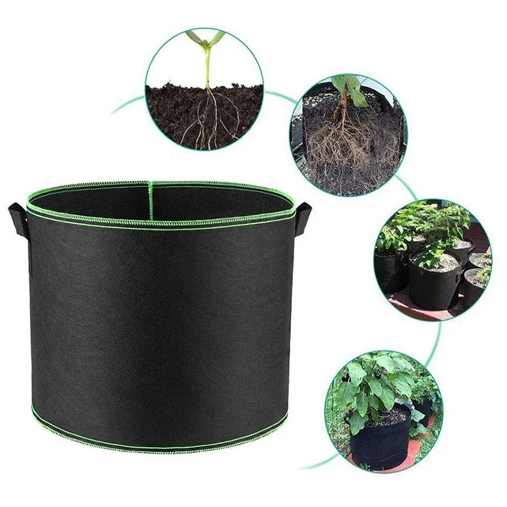 Saco De Lana Para Plantas - Robusto Contenedor De Jardín Con Asas Para Plantas
