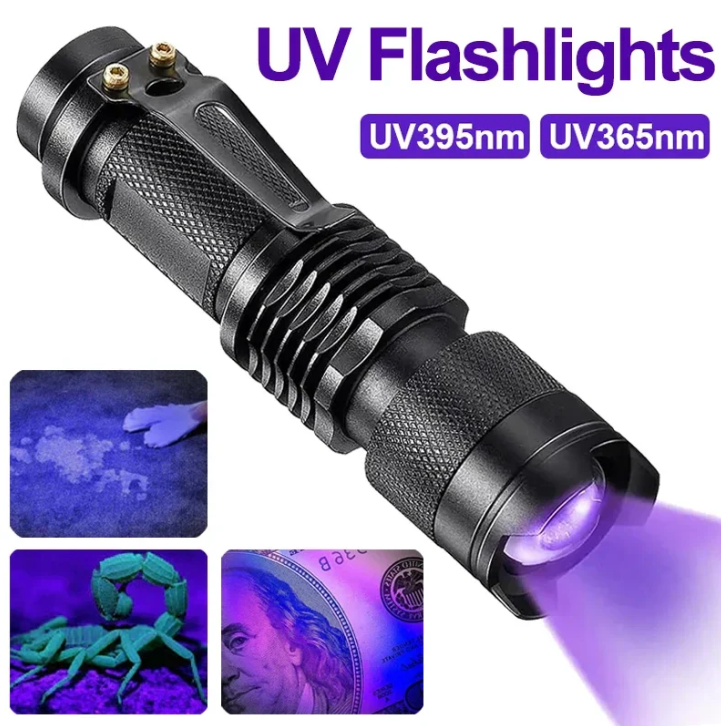Linterna LED UV - Luz Ultravioleta para la Detección de Manchas y la Detección de Orina de Mascotas