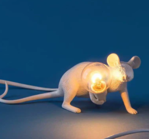 Lámpara de Mesa con Forma de Ratón Única