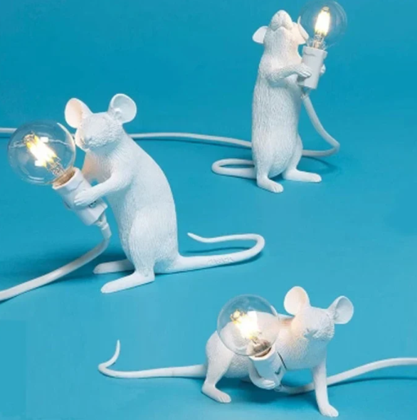 Lámpara de Mesa con Forma de Ratón Única