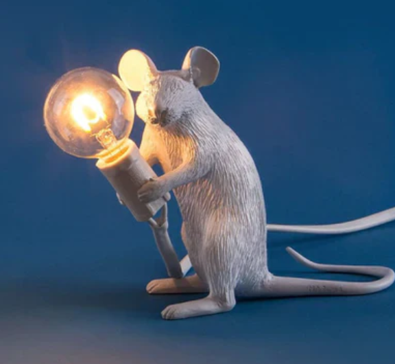 Lámpara de Mesa con Forma de Ratón Única