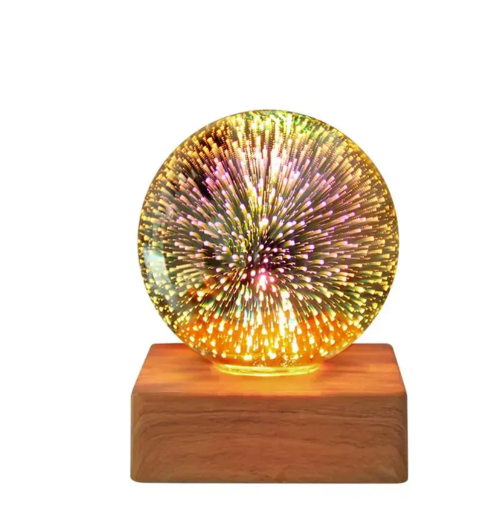Lámpara de Bola de Cristal de Fuegos Artificiales en 3d