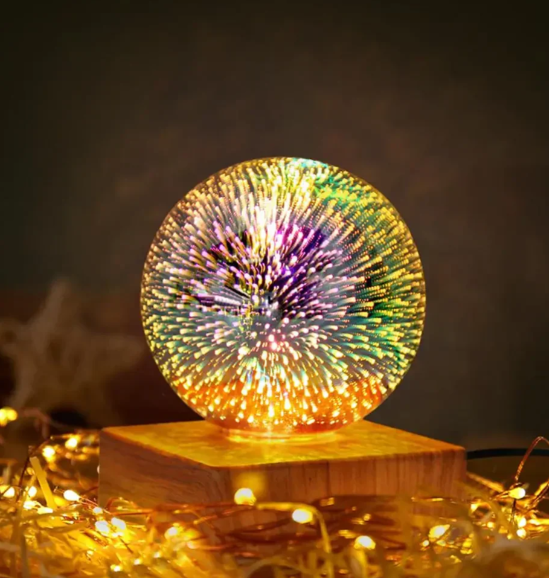 Lámpara de Bola de Cristal de Fuegos Artificiales en 3d